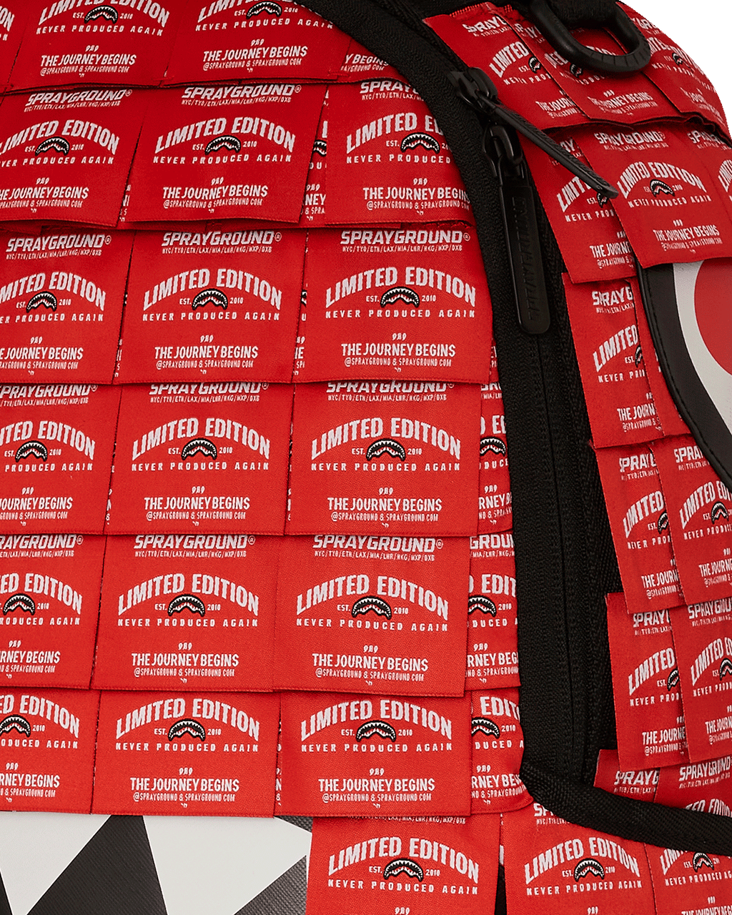 SPRAYGROUND MADE OF WOVEN LABELS SHARK BACKPACK