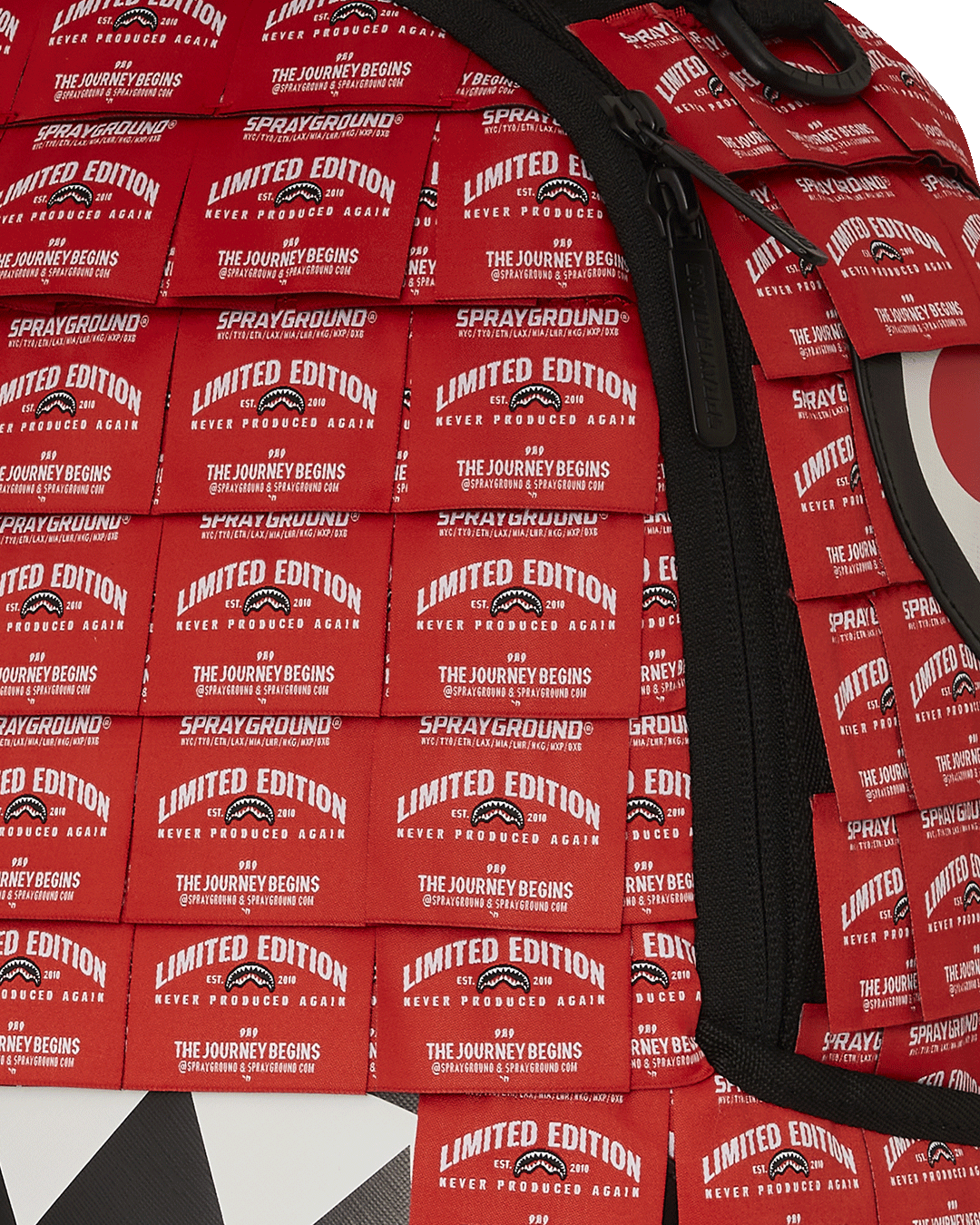 SPRAYGROUND MADE OF WOVEN LABELS SHARK BACKPACK