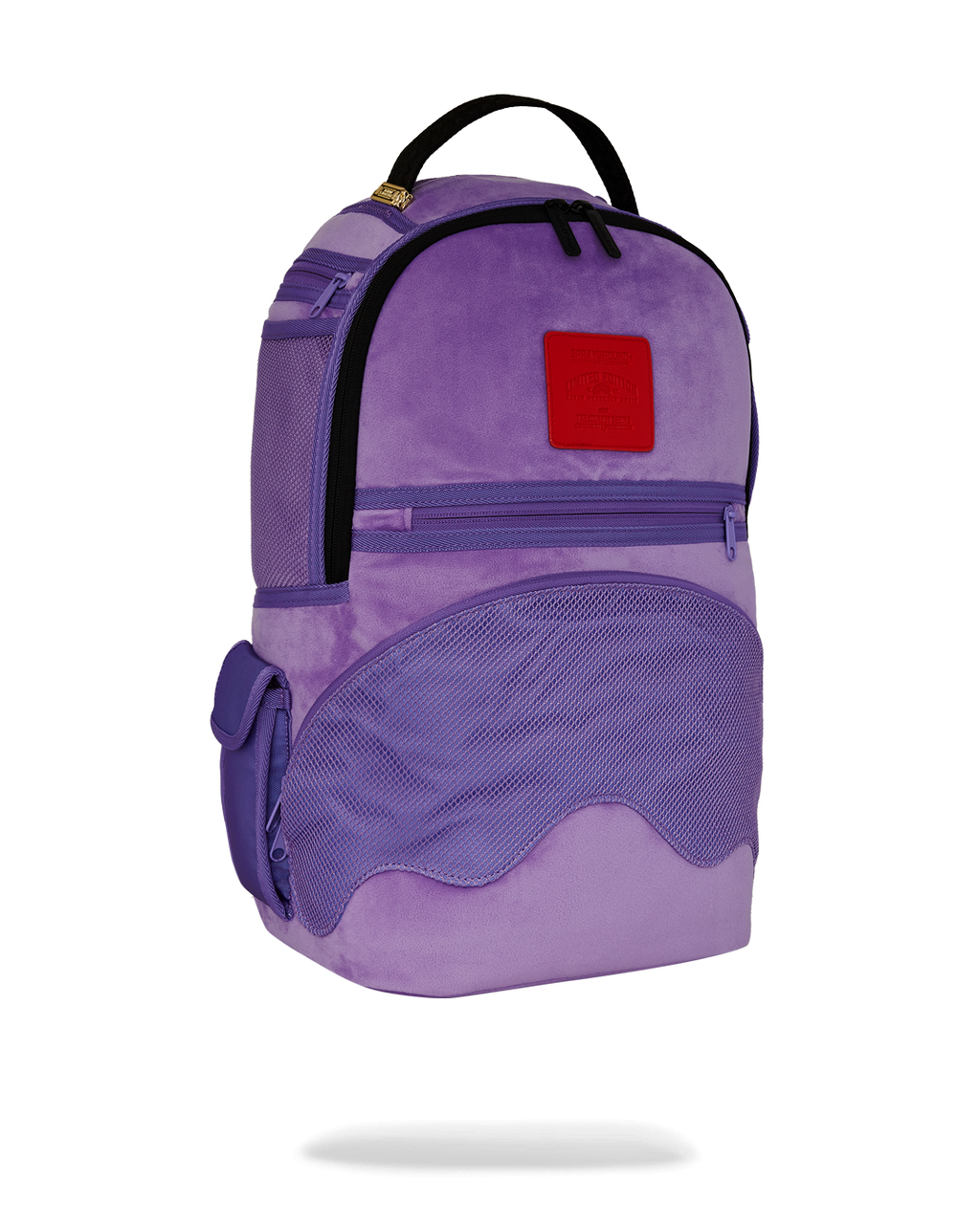 SPRAYGROUND NOOO WAY!!! A REVERSIBLE BACKPACK - PURPLE VELOUR TO OG SHARKS IN PARIS BACKPACK