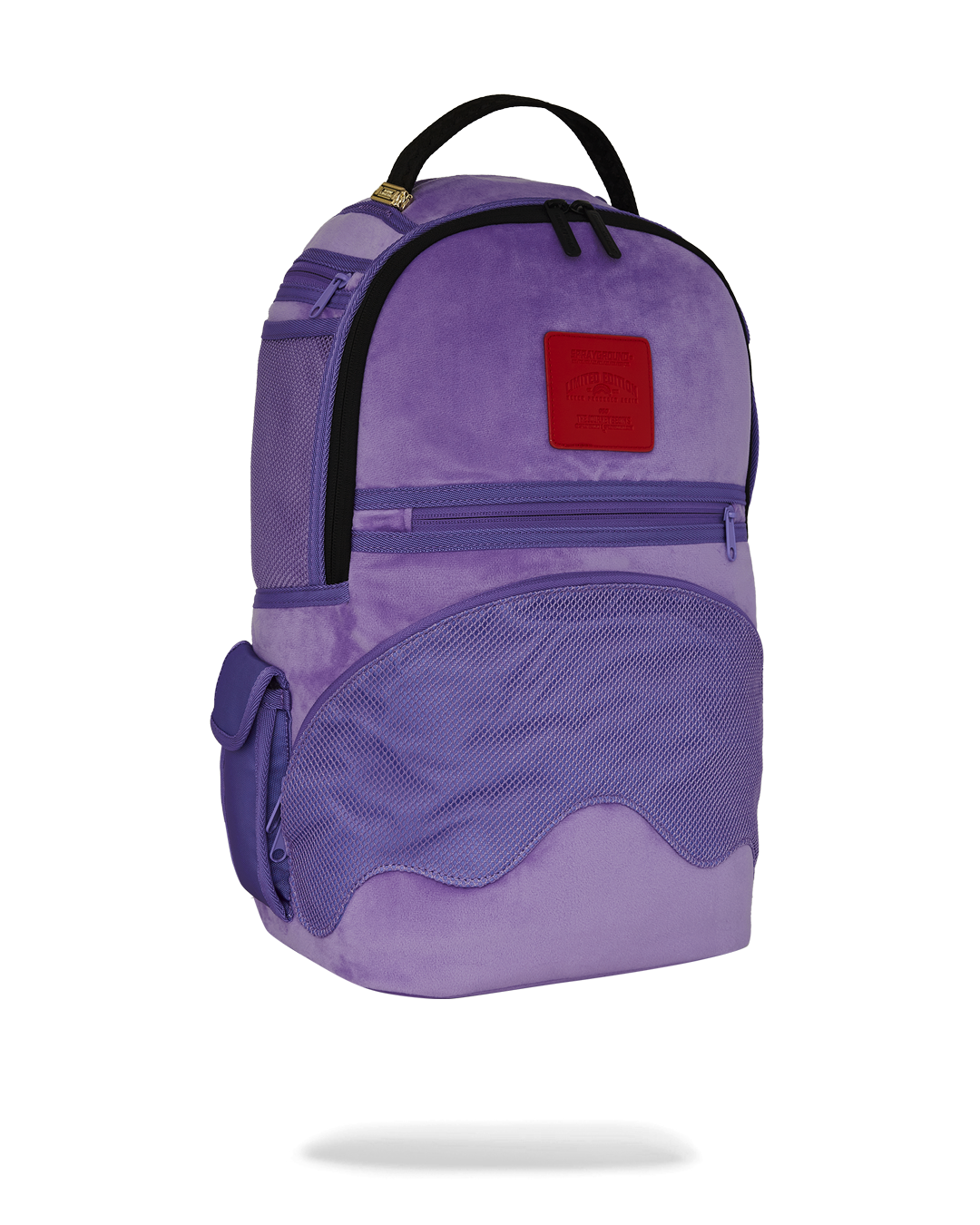 SPRAYGROUND NOOO WAY!!! A REVERSIBLE BACKPACK - PURPLE VELOUR TO OG SHARKS IN PARIS BACKPACK