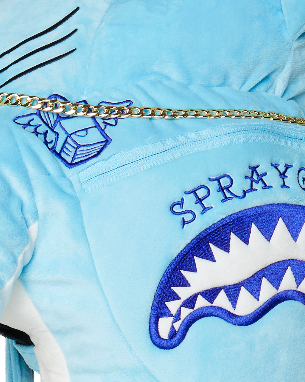 SPRAYGROUND STUFFED SAVAGE HOODY BACKPACK SHARK