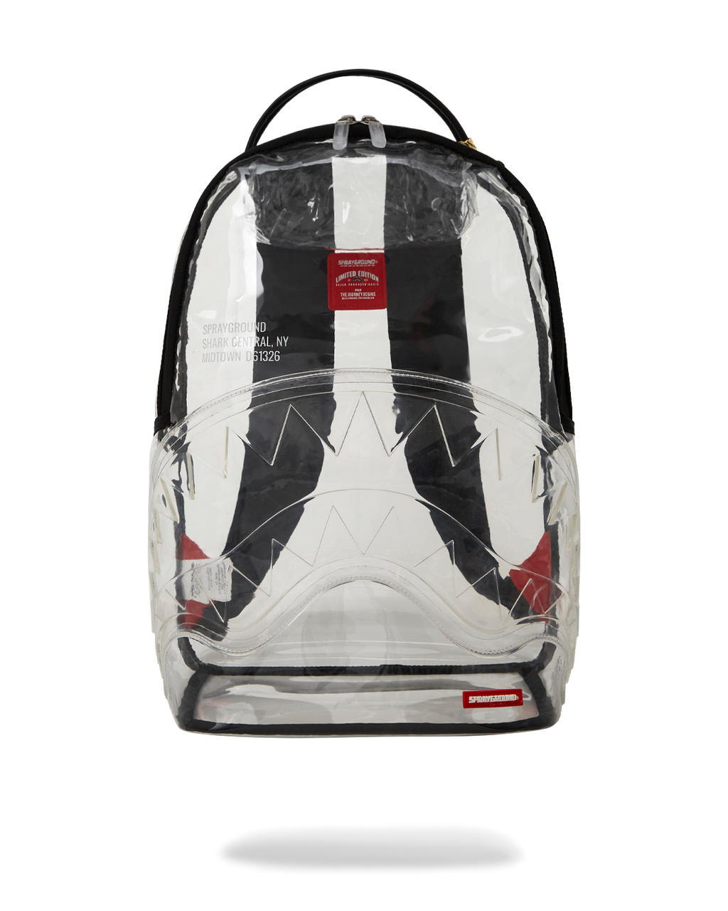 SPRAYGROUND 100% CLEAR BACKPACK - SHARK CENTRAL