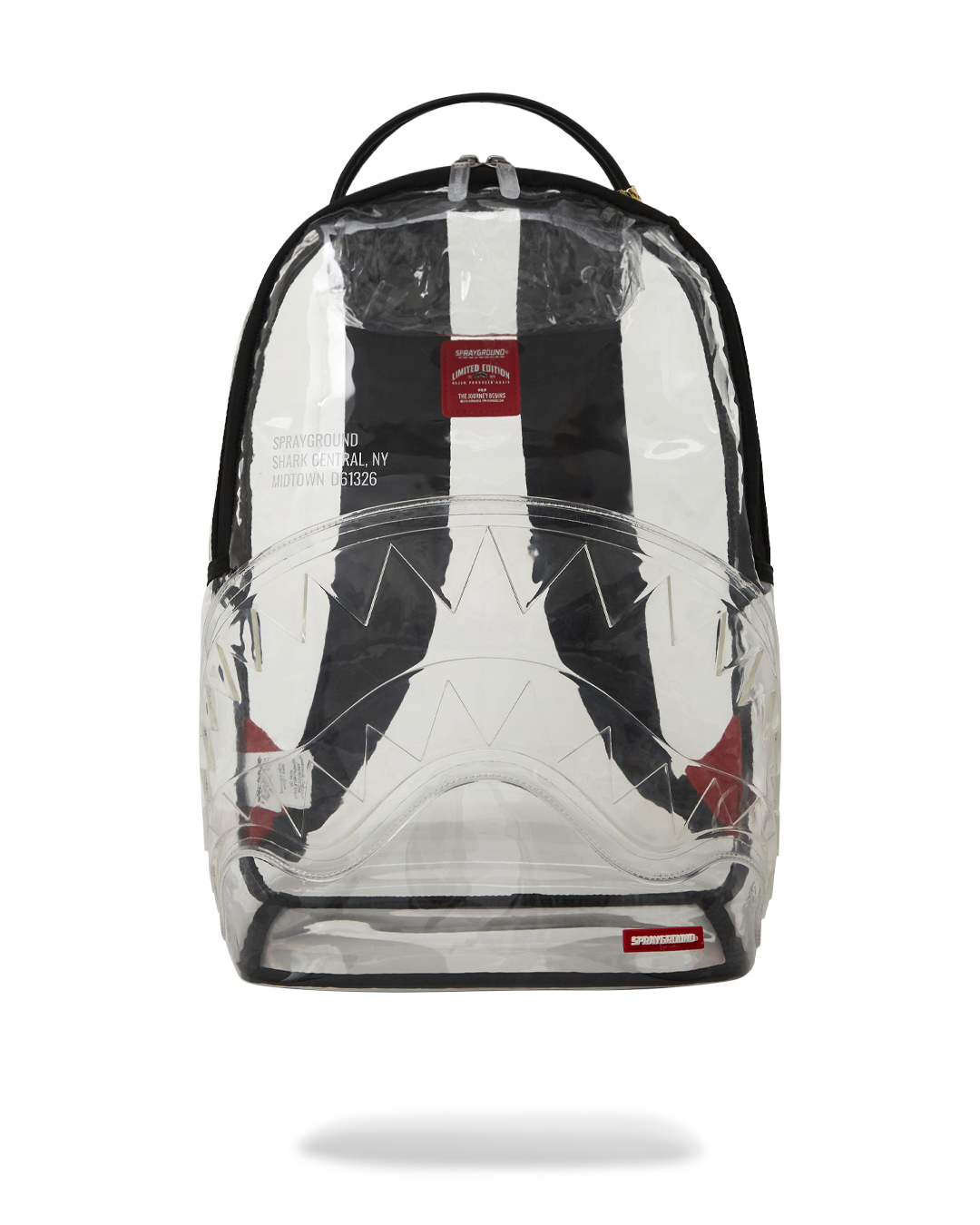 SPRAYGROUND 100% CLEAR BACKPACK - SHARK CENTRAL