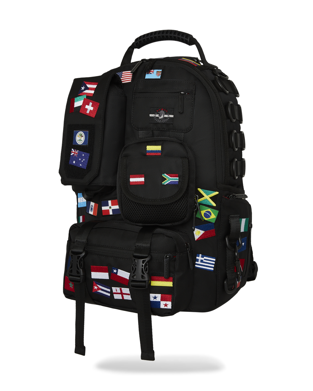 SPRAYGROUND JAMES FIRST CLASS GLOBAL FLAGS SPECIAL OPS CARGO BACKPACK