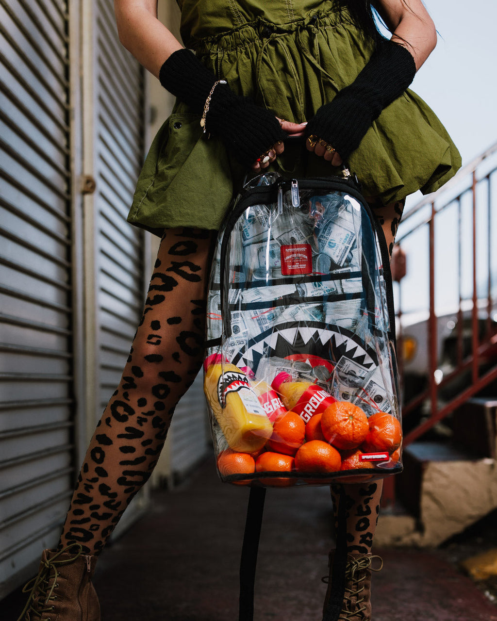 SPRAYGROUND CLEAR BACKPACK - MONEY CHOMP