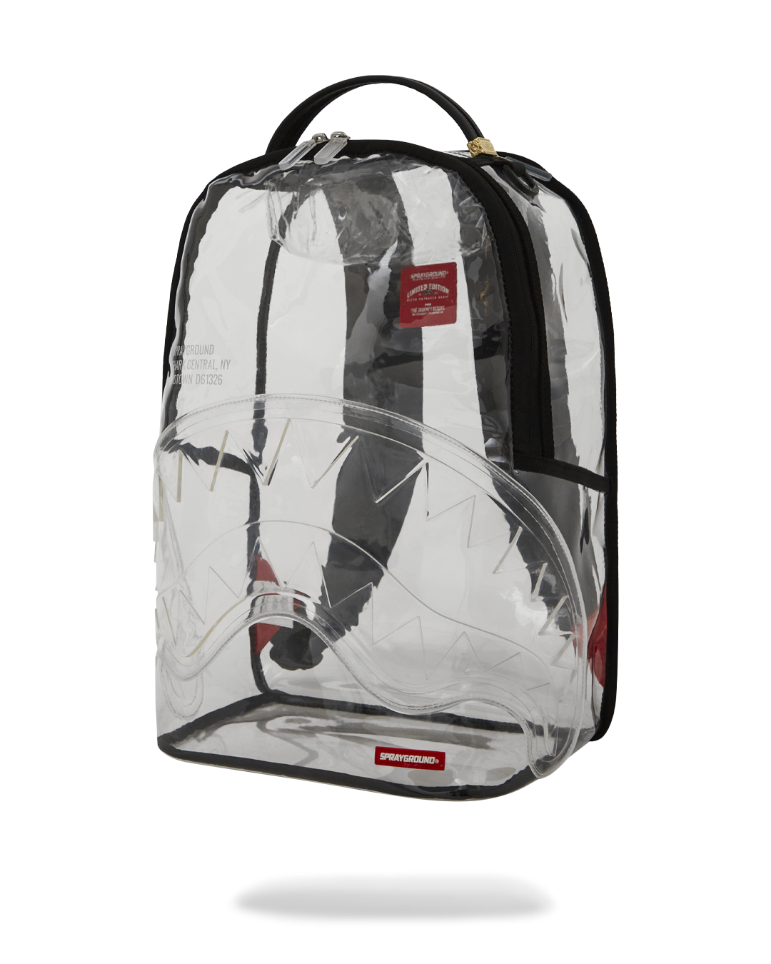 SPRAYGROUND 100% CLEAR BACKPACK - SHARK CENTRAL
