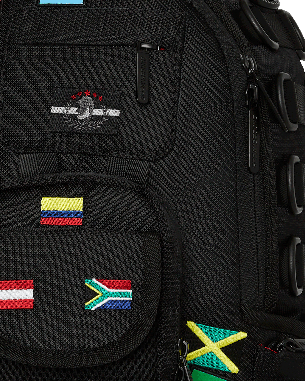 SPRAYGROUND JAMES FIRST CLASS GLOBAL FLAGS SPECIAL OPS CARGO BACKPACK