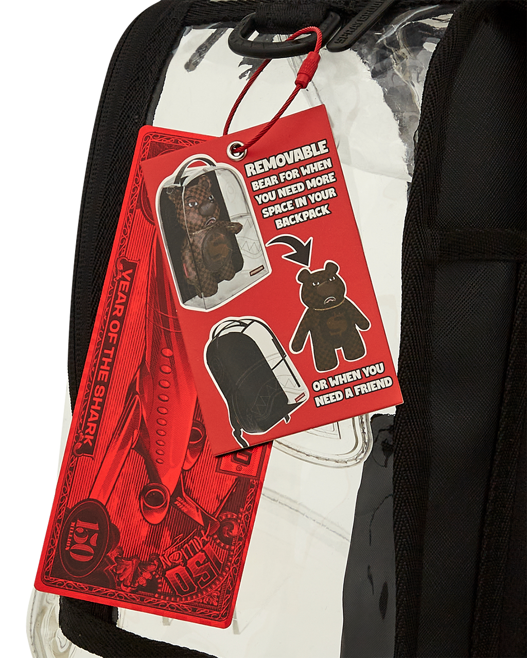 SPRAYGROUND CLEAR BACKPACK - SHARKS IN PARIS BEAR