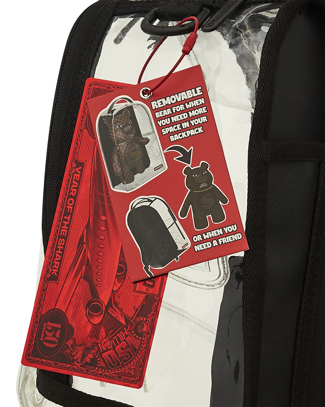 SPRAYGROUND CLEAR BACKPACK - SHARKS IN PARIS BEAR
