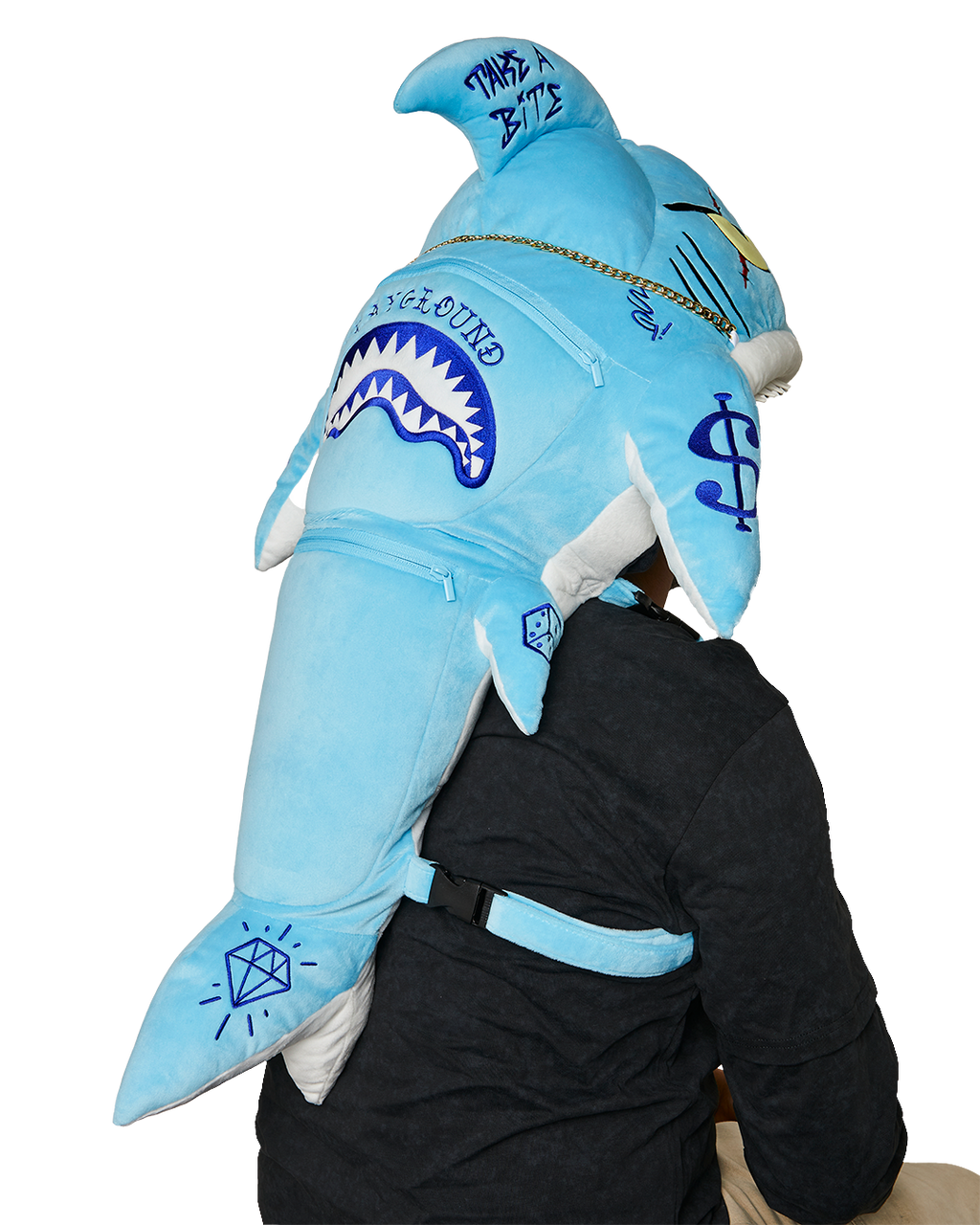 SPRAYGROUND STUFFED SAVAGE HOODY BACKPACK SHARK