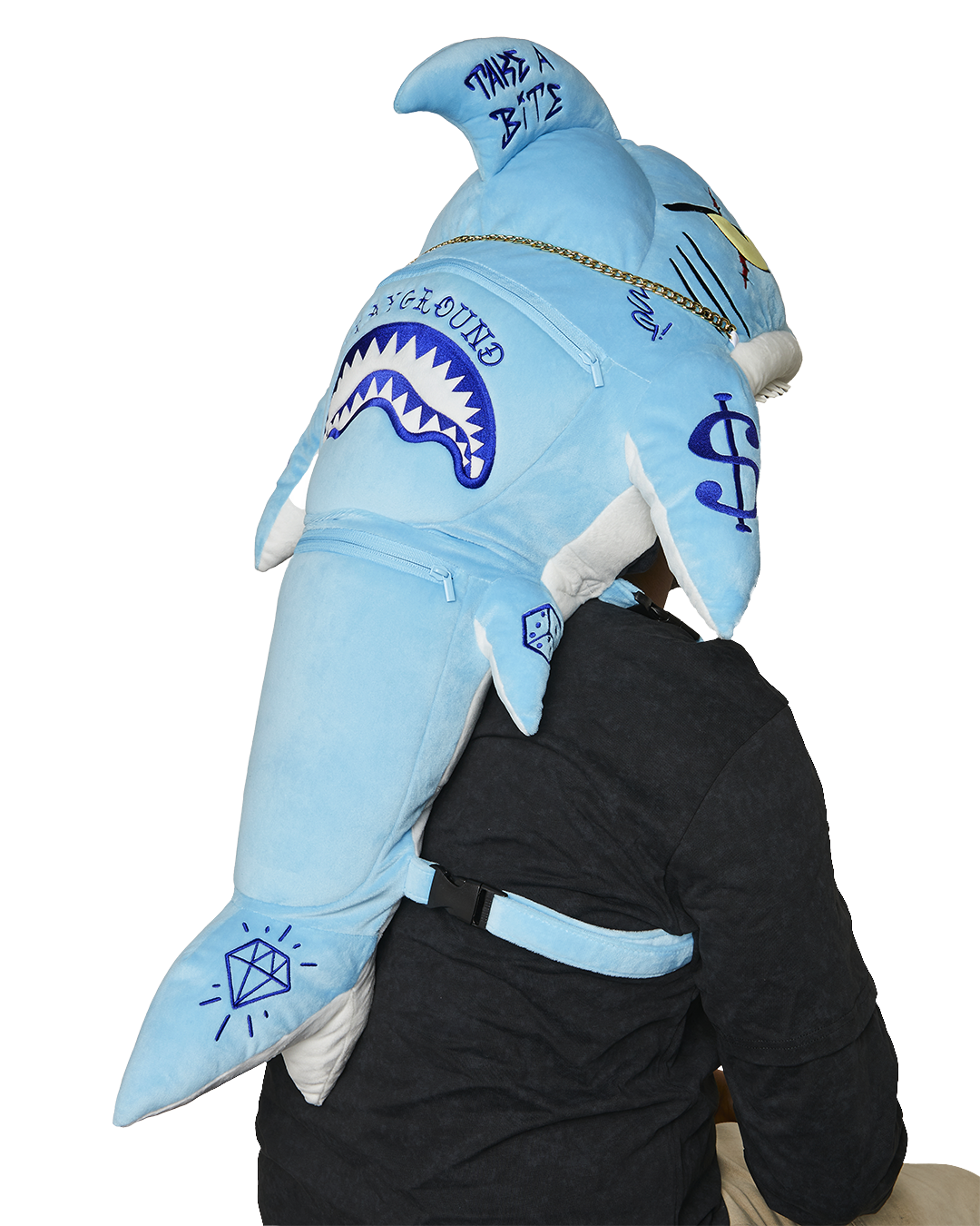 SPRAYGROUND STUFFED SAVAGE HOODY BACKPACK SHARK