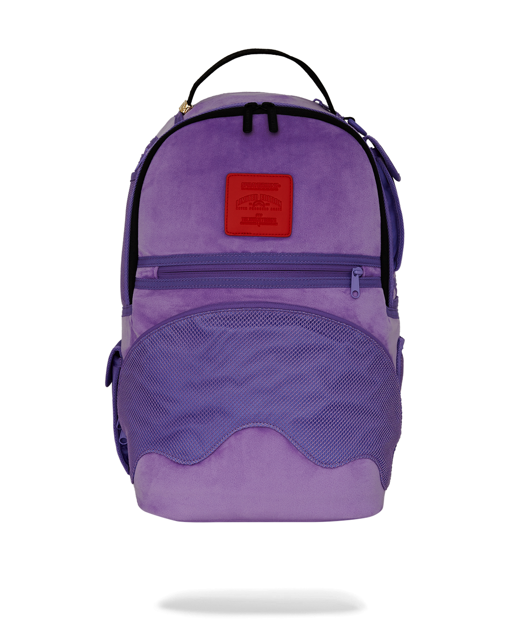 SPRAYGROUND NOOO WAY!!! A REVERSIBLE BACKPACK - PURPLE VELOUR TO OG SHARKS IN PARIS BACKPACK