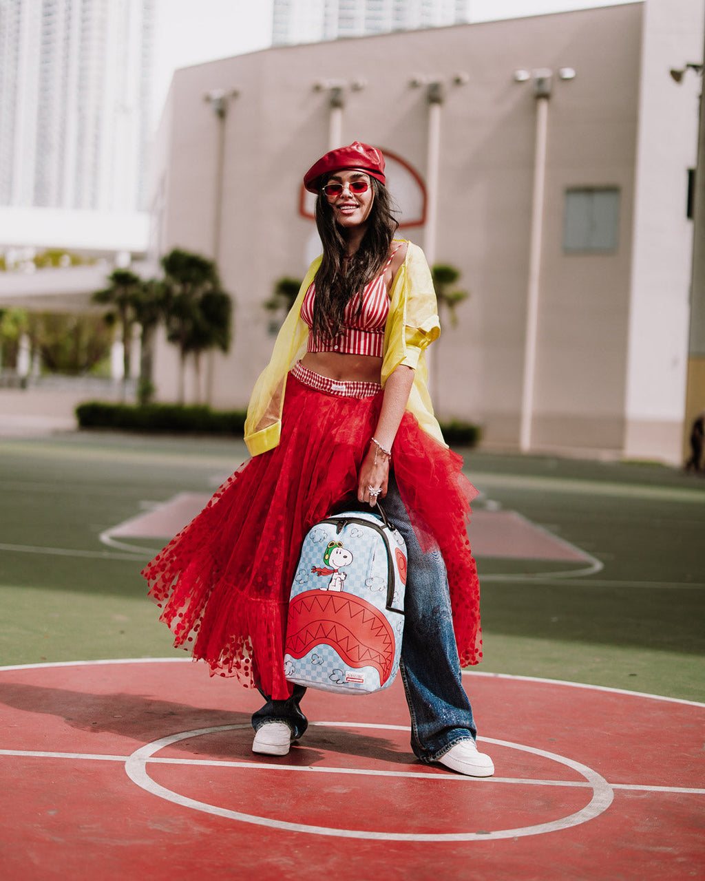 SPRAYGROUND SNOOPY PILOT SHARK DLXSV BACKPACK