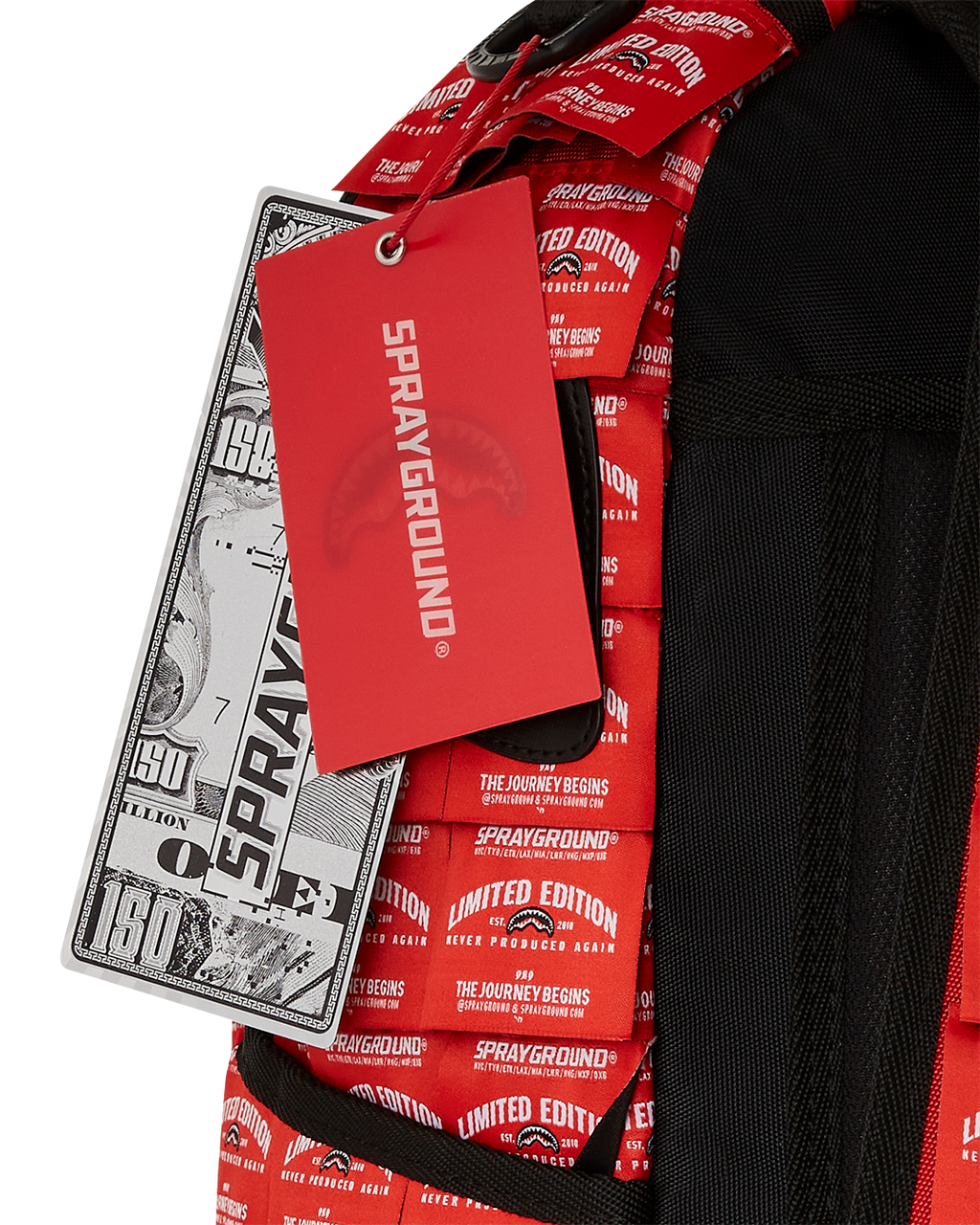 SPRAYGROUND MADE OF WOVEN LABELS SHARK BACKPACK