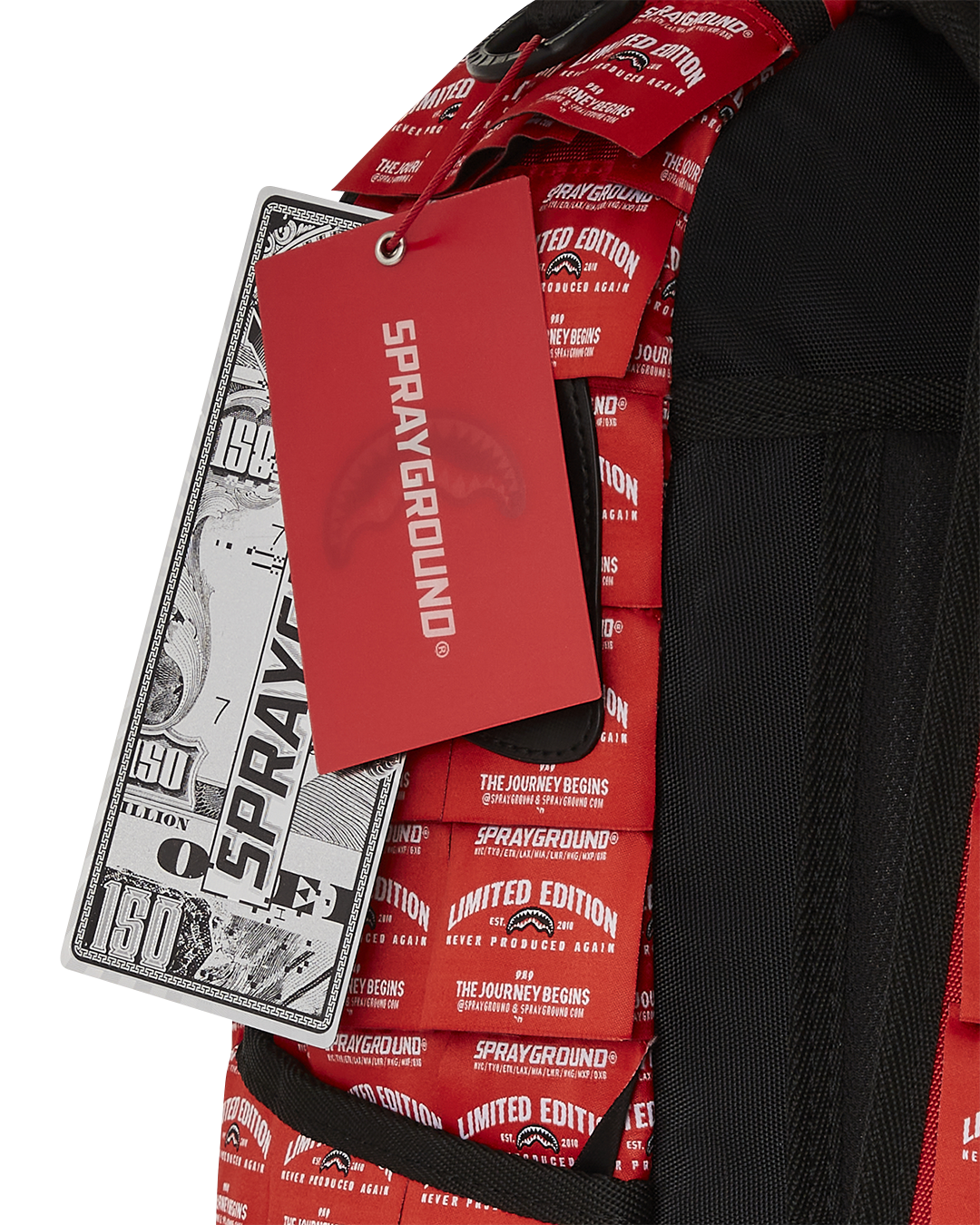 SPRAYGROUND MADE OF WOVEN LABELS SHARK BACKPACK