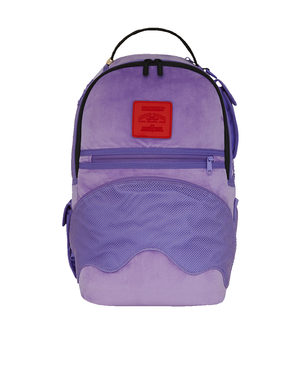 SPRAYGROUND NOOO WAY!!! A REVERSIBLE BACKPACK - PURPLE VELOUR TO OG SHARKS IN PARIS BACKPACK