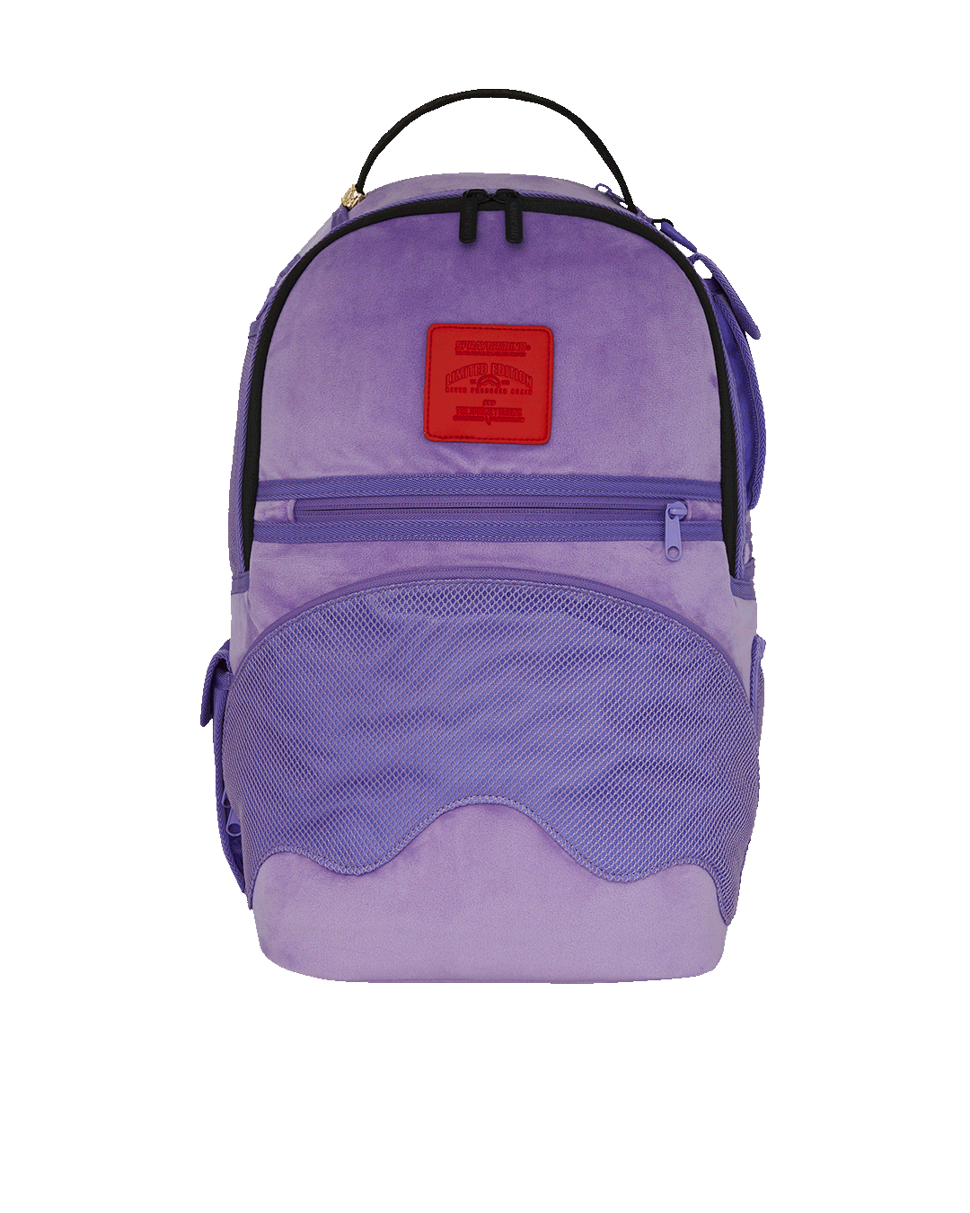 SPRAYGROUND NOOO WAY!!! A REVERSIBLE BACKPACK - PURPLE VELOUR TO OG SHARKS IN PARIS BACKPACK