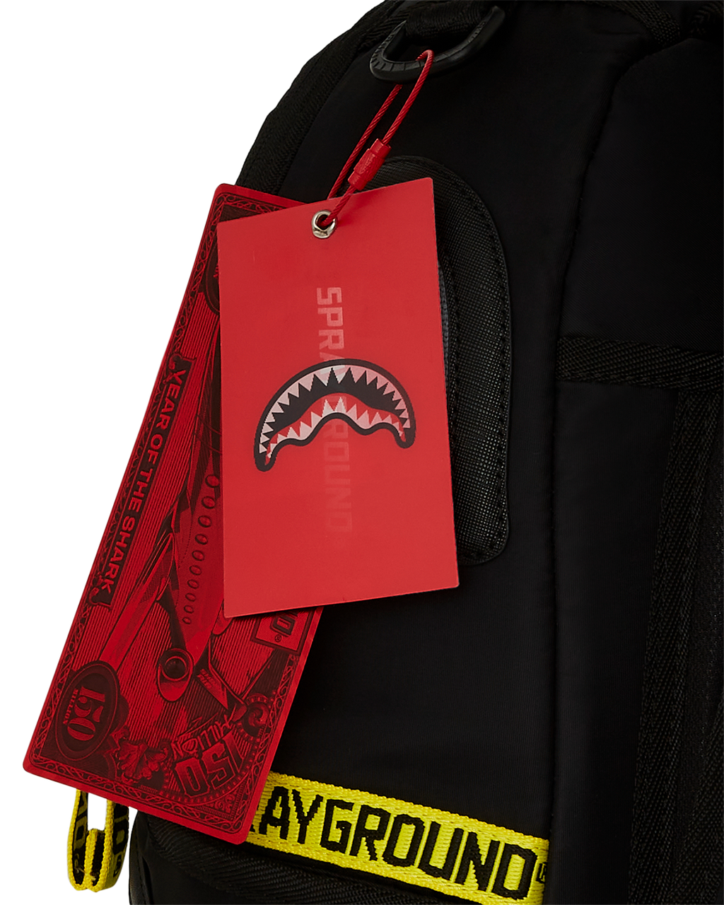 SPRAYGROUND SHARK CENTRAL PARACHUTE DLX SATIN BACKPACK