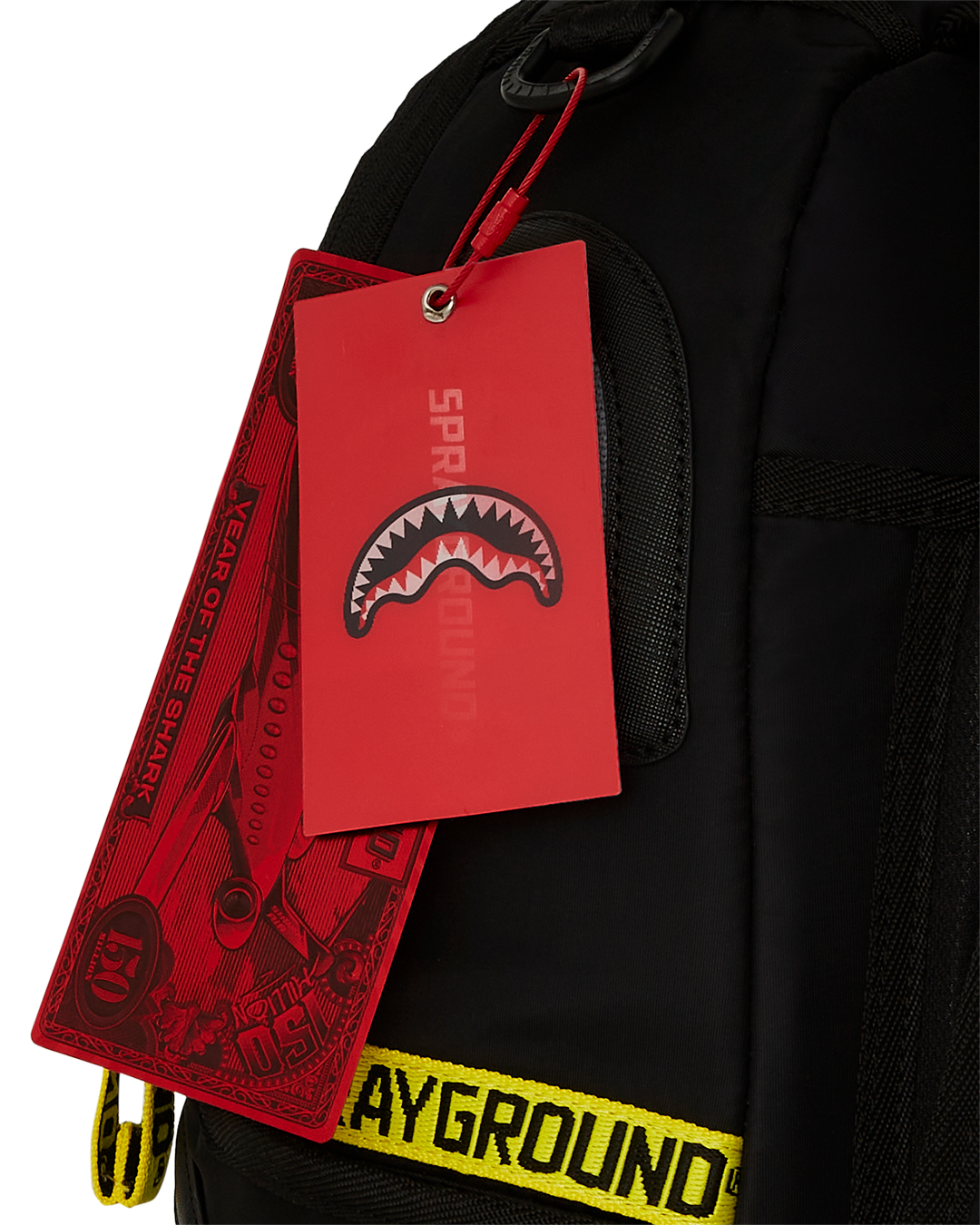 SPRAYGROUND SHARK CENTRAL PARACHUTE DLX SATIN BACKPACK