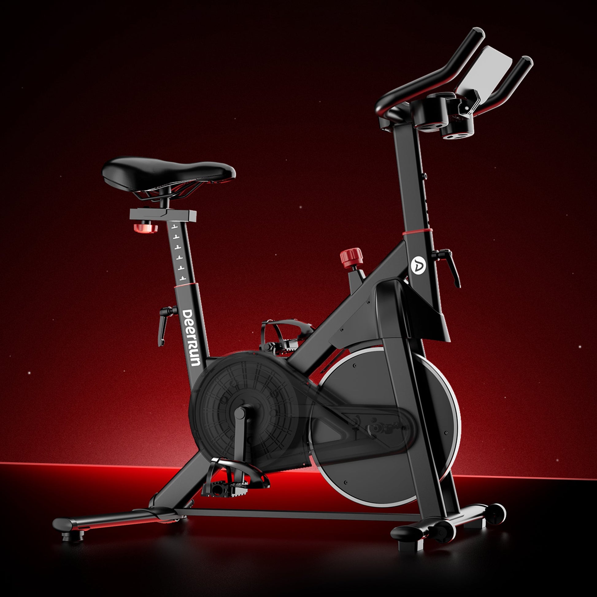DeerRun S500 Pro King Size Indoor Exercise Bike for Tall Riders 32 Magnetic Adjustable Resistance, LED Screen