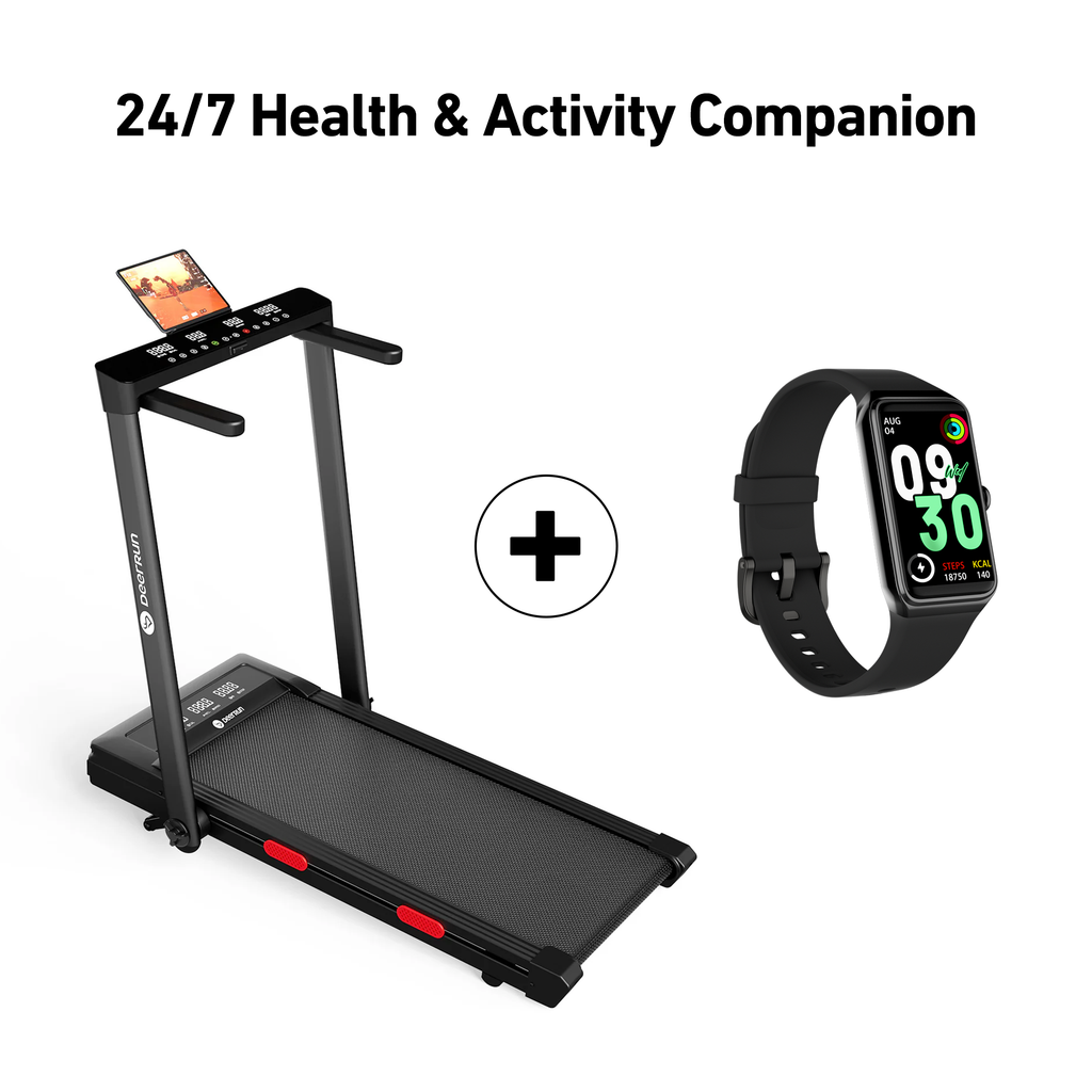 DeerRun Z10 Pro Muse Type 2 in 1 Foldable Treadmill with Remote Control, 12% Auto Incline
