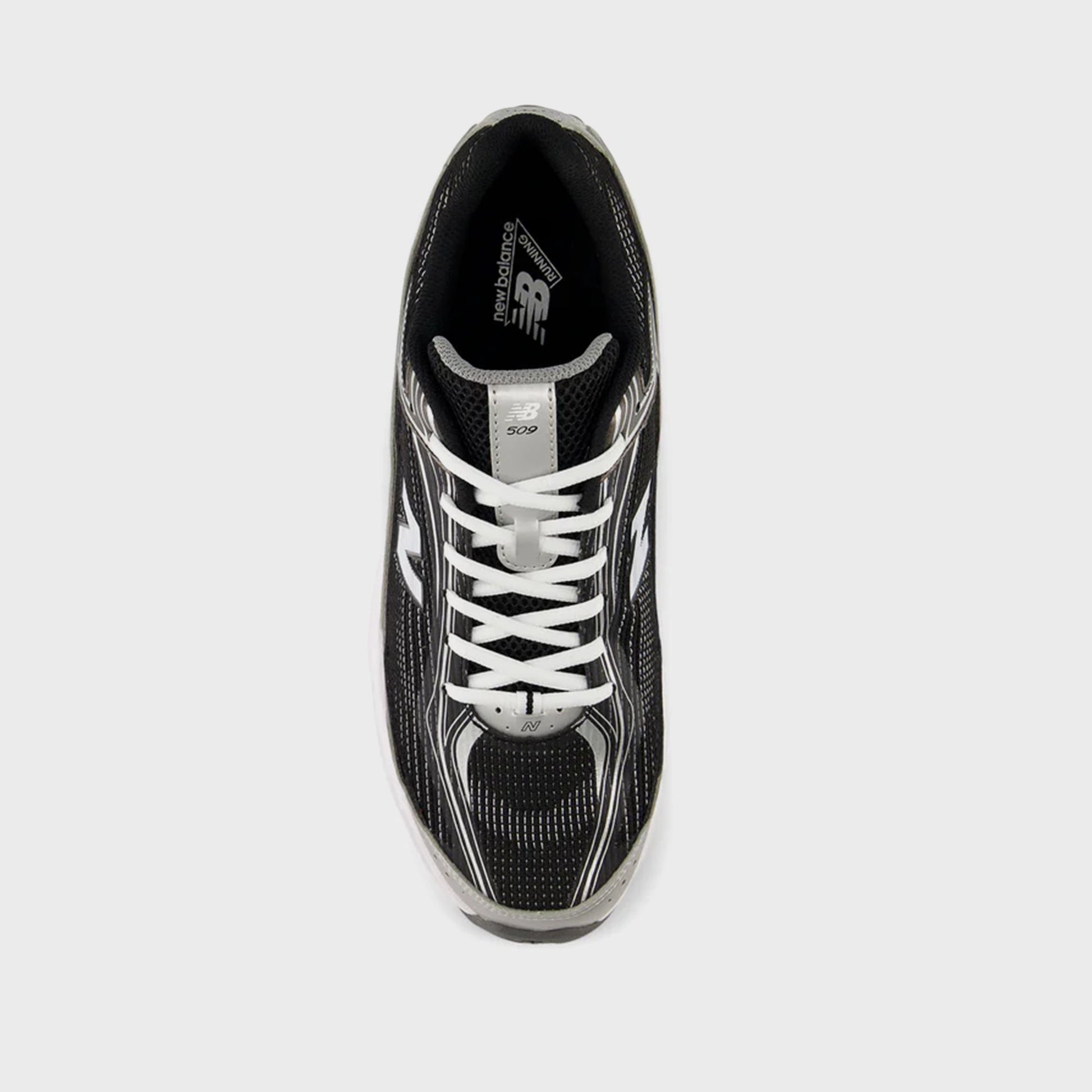 New Balance 509 - Black / White / Silver Metallic