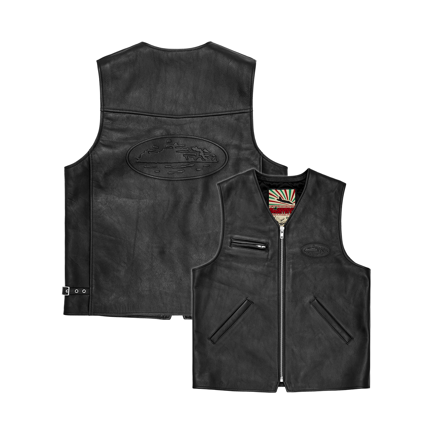 Corteiz SKYDIVE LEATHER VEST [BLACK] CRTZRTW