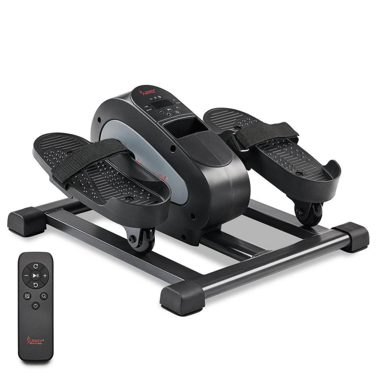 Sunny Health & Fitness Motorized Mini Elliptical with 18-Levels Speed