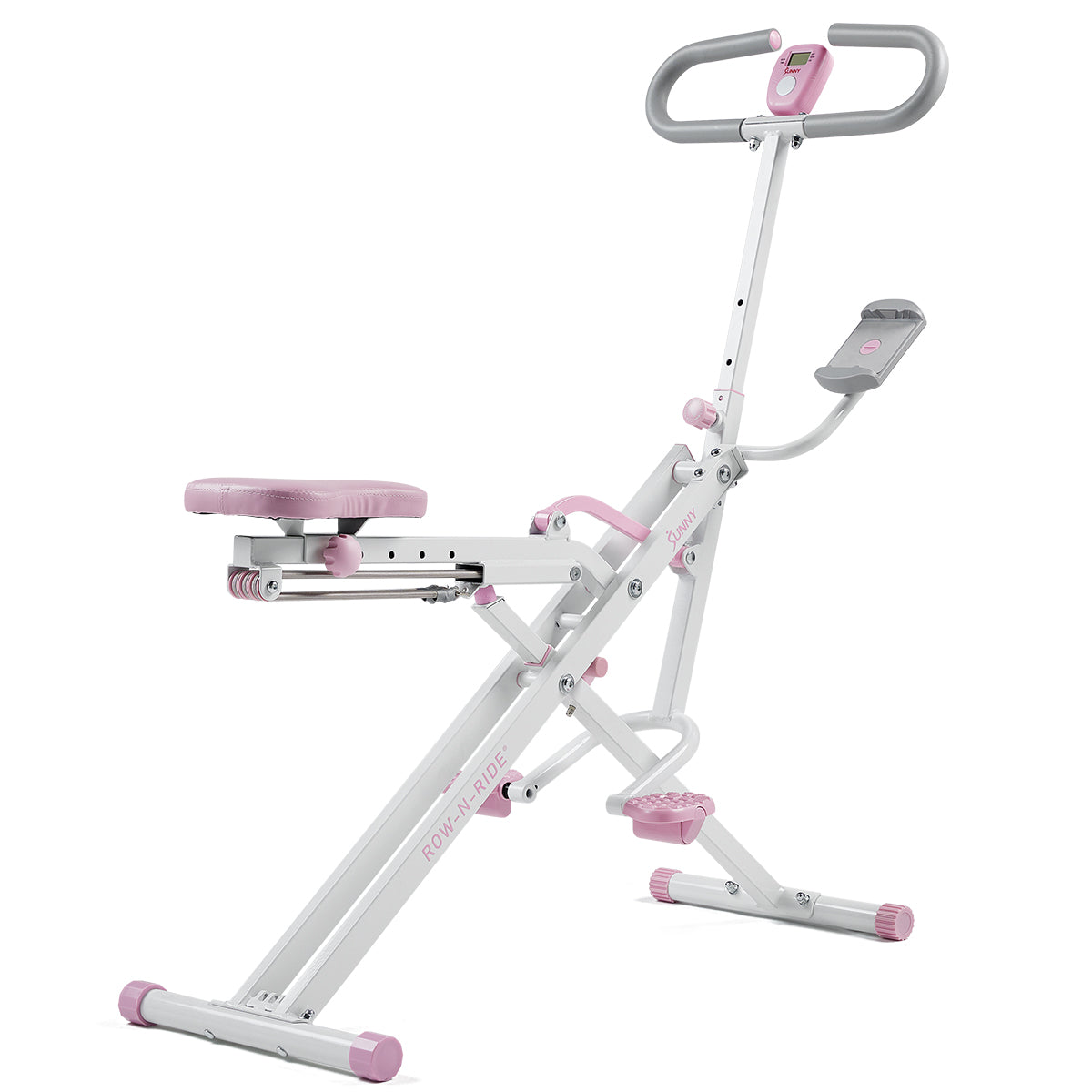 Sunny Health & Fitness Smart Upright Row-N-Ride® Squat Assist Trainer Machine for Abs and Glute Workout