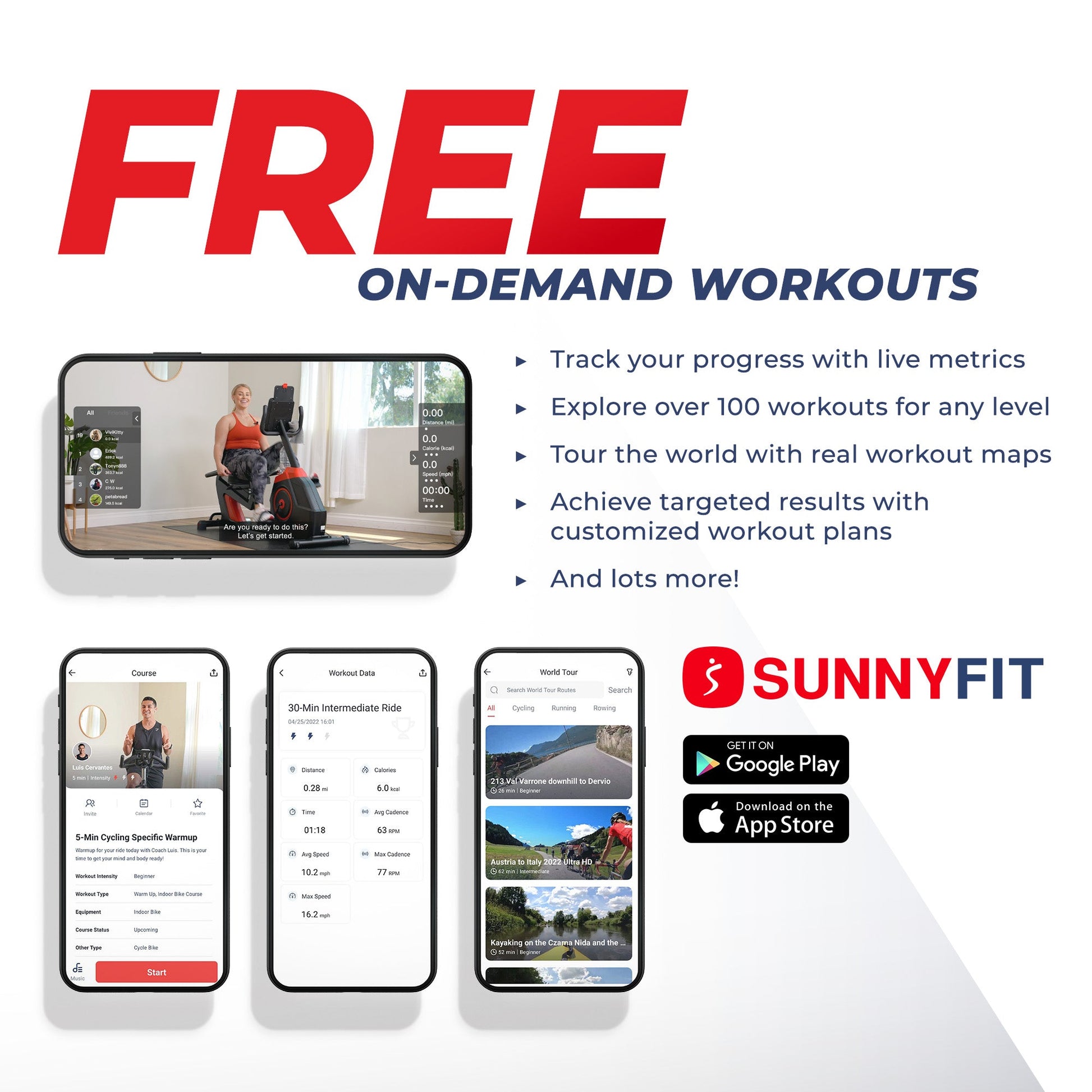 Sunny Health & Fitness Performance Smart Magnetic Recumbent Elliptical Cross Trainer