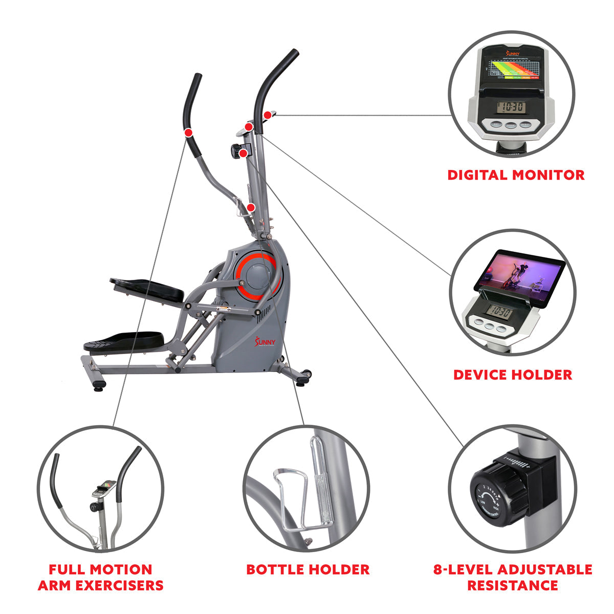 Sunny Health & Fitness Cardio Climber Machine