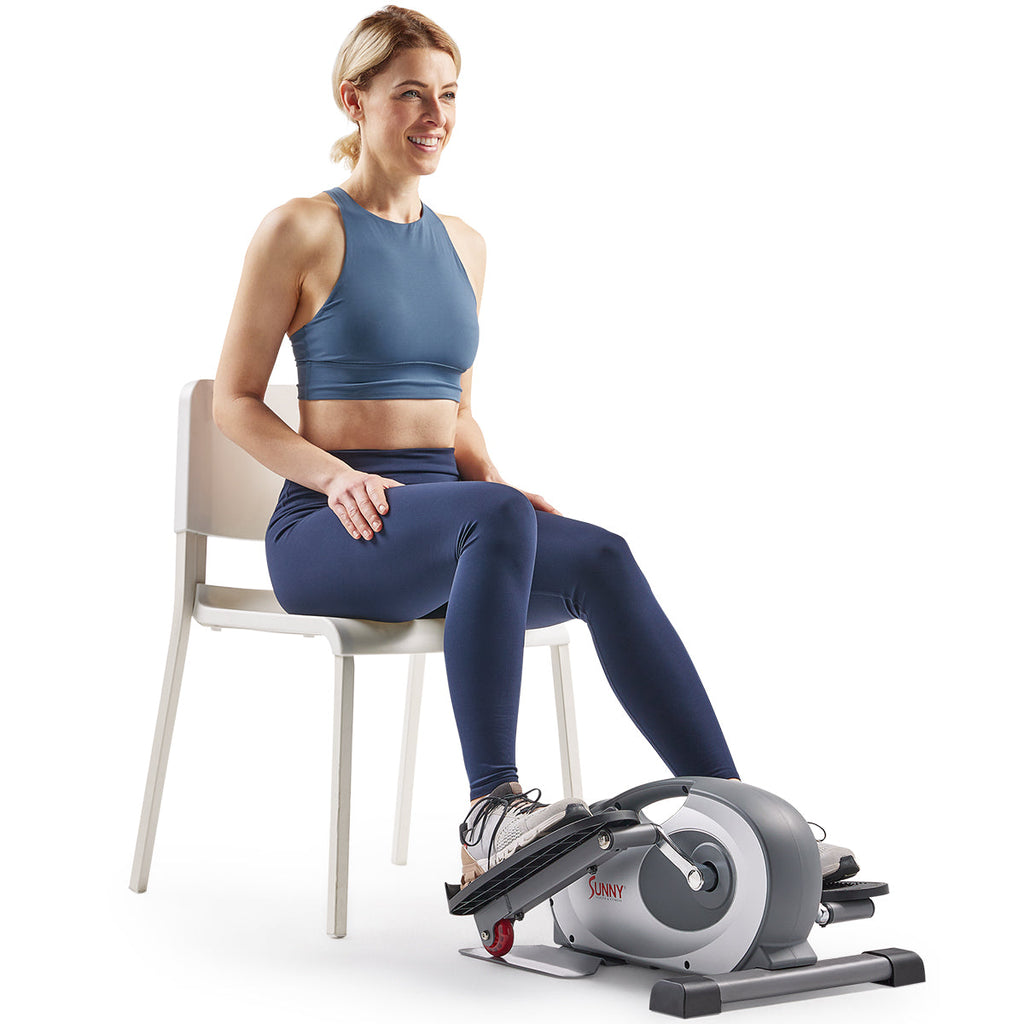 Sunny Health & Fitness Smart Under Desk Mini Elliptical Exercise Trainer