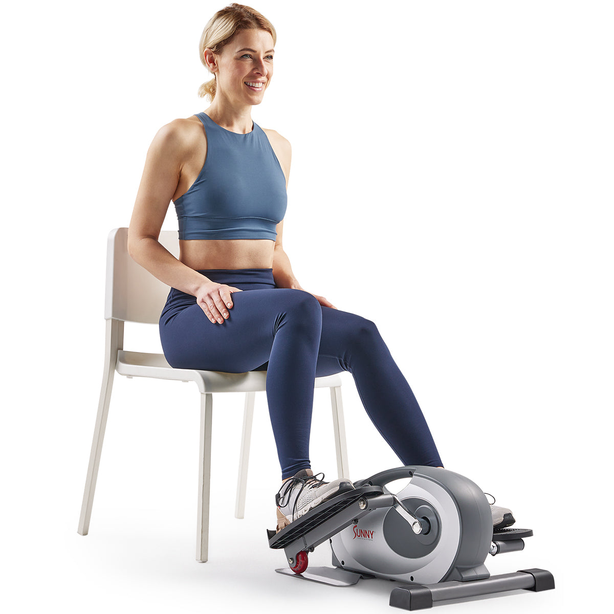 Sunny Health & Fitness Smart Under Desk Mini Elliptical Exercise Trainer