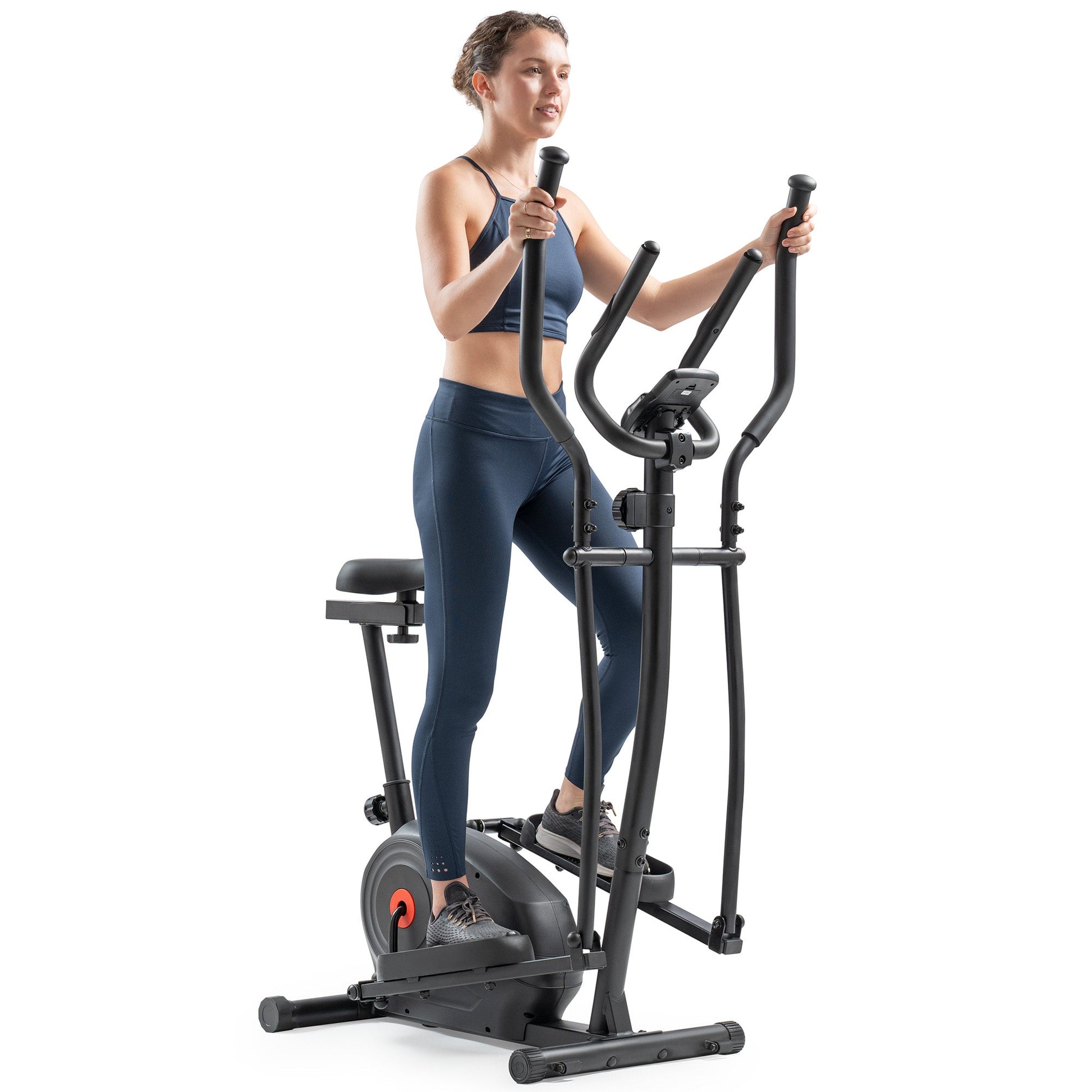 Sunny Health & Fitness Essential Magnetic Resistance 2-in-1 Cross Trainer Elliptical Bike