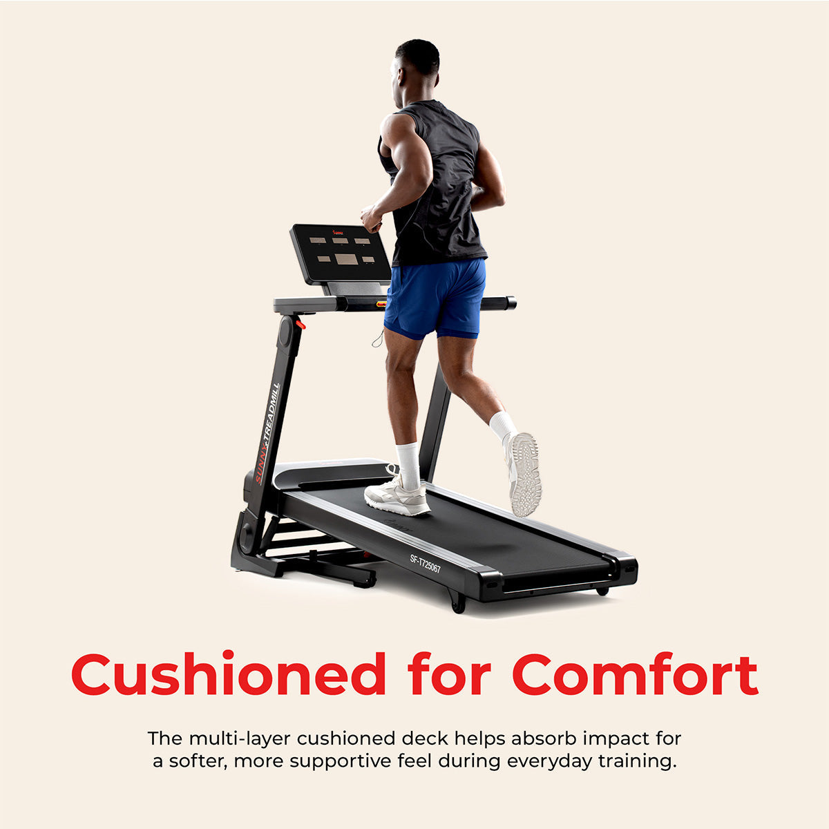 Sunny Health & Fitness Platinum Smart One-Click Fold Wi-Fi Treadmill with Auto Incline