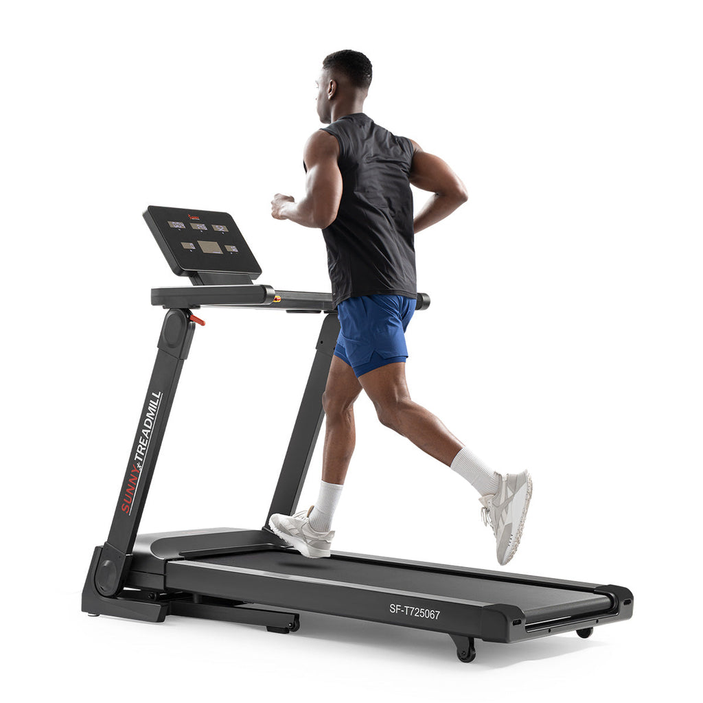 Sunny Health & Fitness Platinum Smart One-Click Fold Wi-Fi Treadmill with Auto Incline