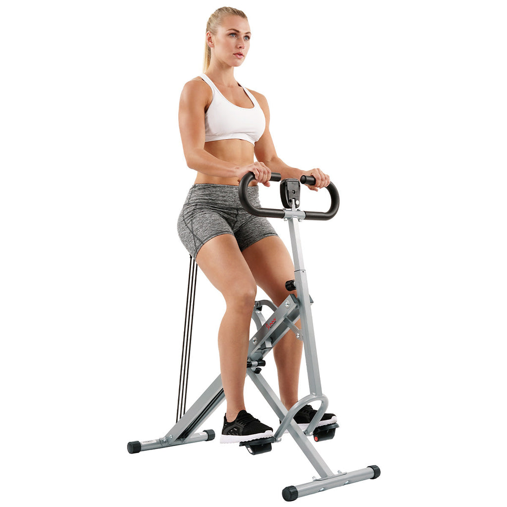 Sunny Health & Fitness Upright Row-N-Ride® Squat Assist Trainer Machine for Abs and Glute Workout