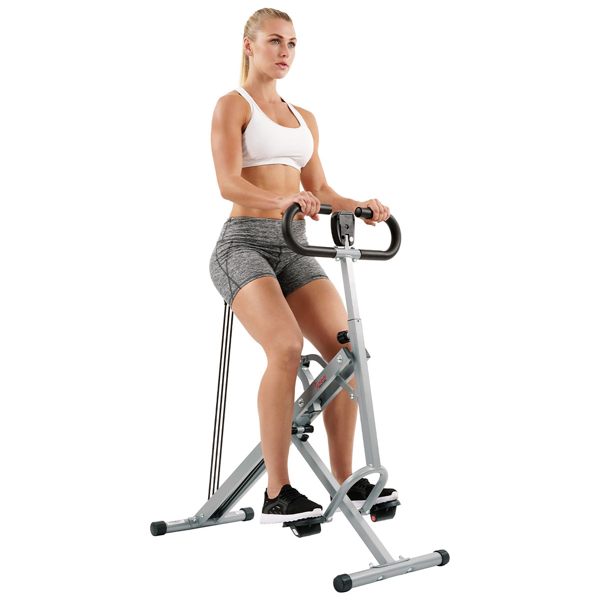 Sunny Health & Fitness Upright Row-N-Ride® Squat Assist Trainer Machine for Abs and Glute Workout