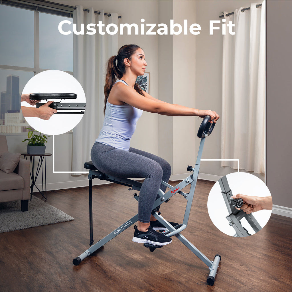 Sunny Health & Fitness Upright Row-N-Ride® Squat Assist Trainer Machine for Abs and Glute Workout