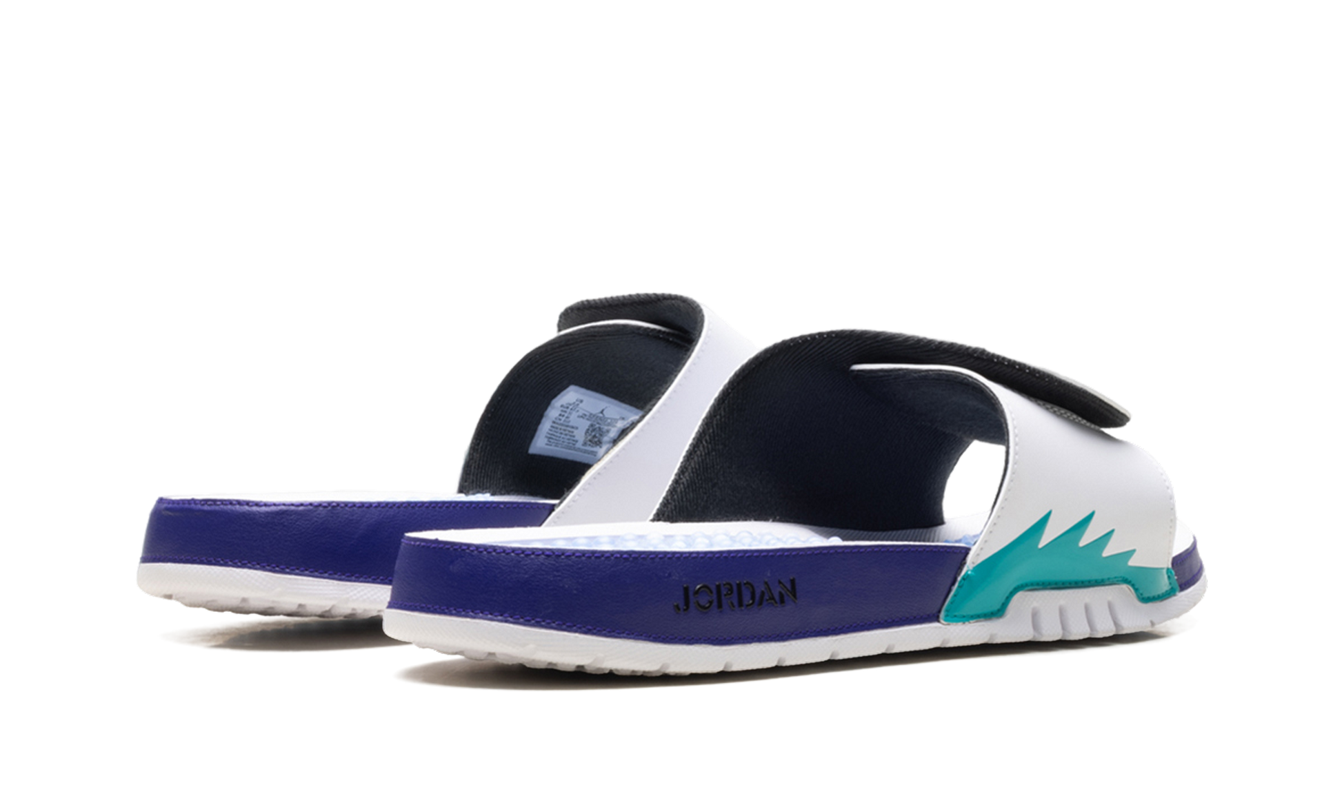 Jordan Hydro 5 Retro Slide "White New Emerald Grape Ice Black" 555501 103